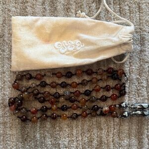 OSSA NEW YORK beaded gemstone crossbody phone chain strap